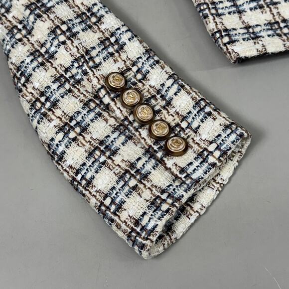 VERONICA BEARD Bentley Tweed Jacket Sz-2 Ivory/Camel 2406TW6810474 - Picture 7 of 16